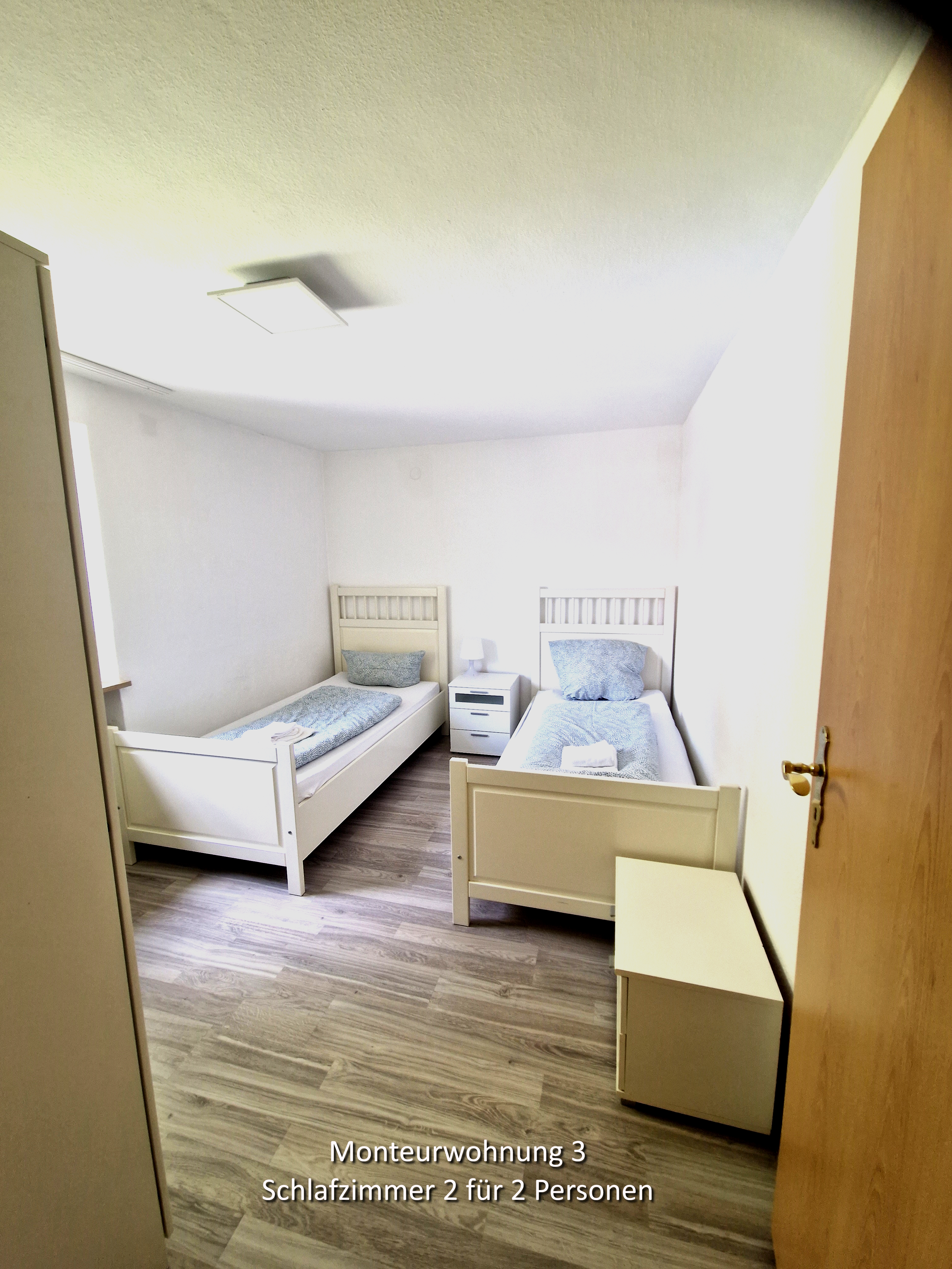 Monteurwohnung Nr. 3 mit 4 Schlafzimmer und Terrasse bis 7 Personen